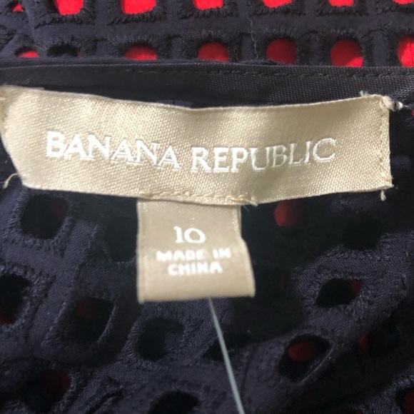 Nwt!! Banana Republic Navy Blue A line Dress Sz 10 - Picture 11 of 11